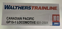 walthers trainline HO scale Canadian Pacific GP15-1 Locomotive 931-2501