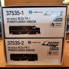 RAPIDO 37535 HO ALCO FA/FB Pennsylvania Railroad 9603A & 9603B ESU DCC & SOUND