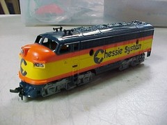 Vintage TYCO/Mantua Alco C&O Chessie System F9 #4015 diesel engine tested runs
