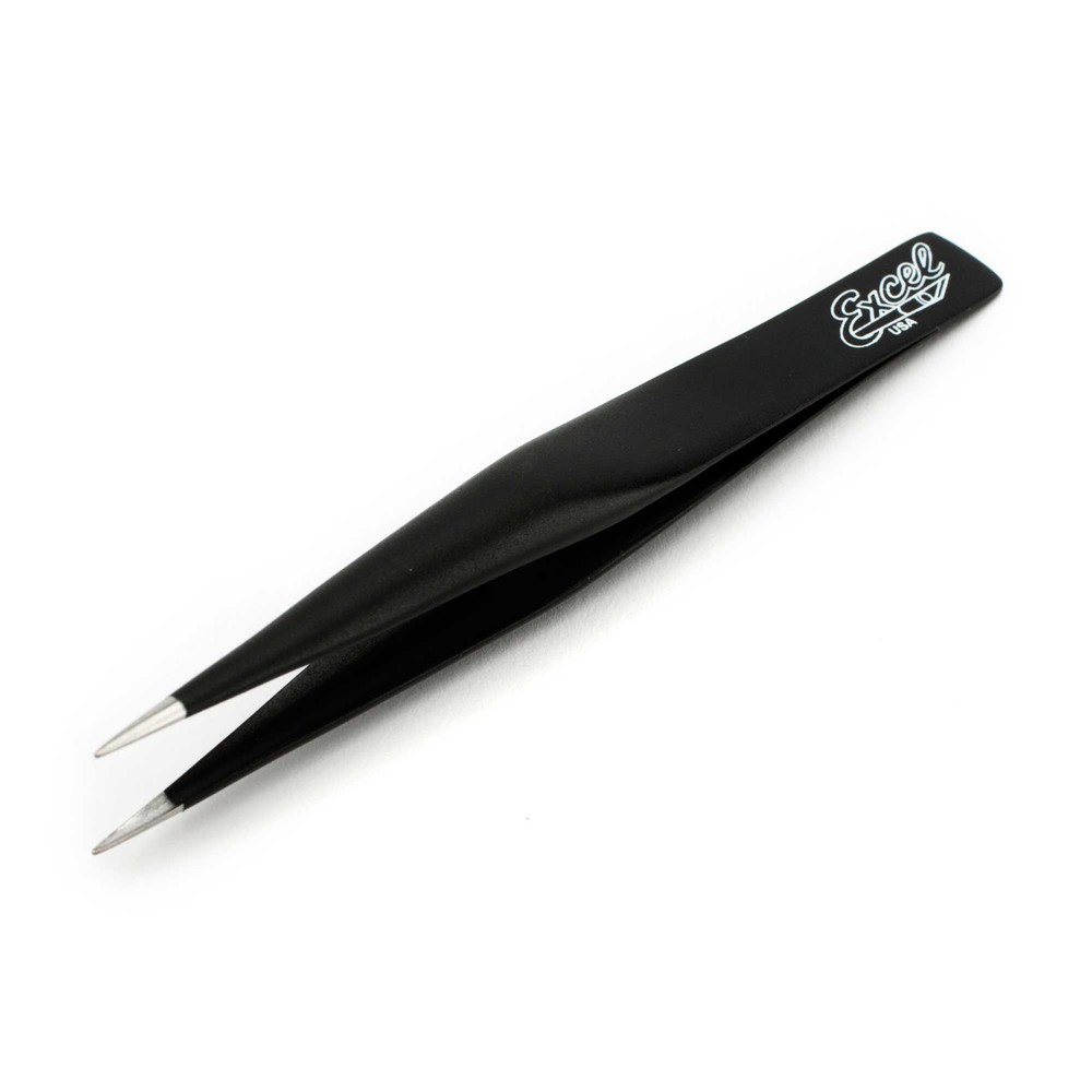 Excel Hobby Blade Corp Hollow Handle Tweezers Black EXL30422 Pliers tweezers &