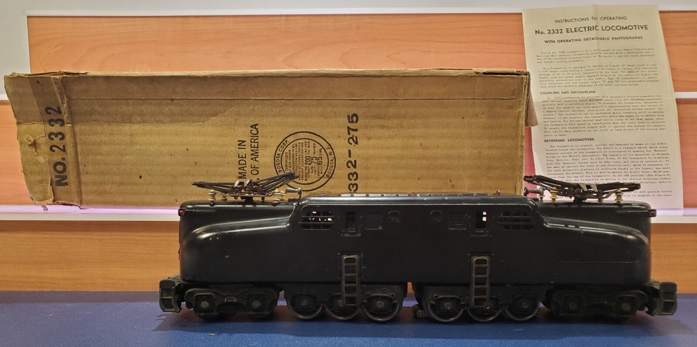Lionel 2332 Pennsylvania Railroad RARE BLACK GG1 With Box