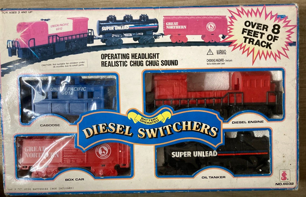 Vintage 1989 DIESEL Switchers Battery Powered Train Set