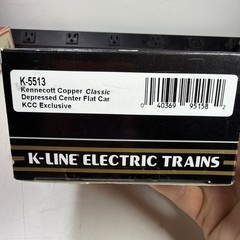 K-Line Kennecott Copper Classic Depressed Center Flat Car K5513 O Scale