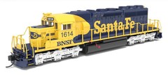 Broadway N-Scale 9460 EMD SD40-2, BNSF 1614, ATSF Blue/Yellow w/ Patch, Paragon4