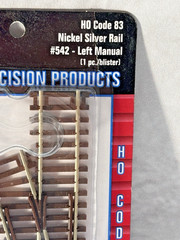 Atlas Track -#532, #541, #542 & #577 One of Each HO Code 83 Nickel Silver BX-A4
