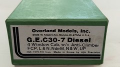 Overland Models HO G E C30-7 4window Can FCP, L&N, NdeM, N&W OMI-1970 Loco Brass