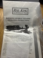 MTH RailKing 30-1120-1 W. & A.R.R. General 4-4-0 Steam PS.1 O Gauge Used BCR #3
