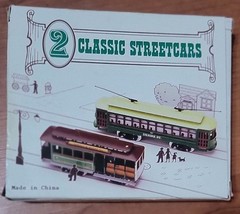 2 HO Scale Train Classic Streetcars Powell & Mason #4 & Desire Street #463