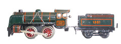 Vintage 1938-1940 Johann Distler #1981 0-gauge Clockwork Locomotive