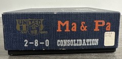 Pacific Fast Mail HO Brass Consolidation MA & PA 2-8-0 Unpainted/Tested/Used!