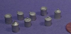 O/On3/On30 LOCOMOTIVE OR SHOP LUBE CAN ASSORTMENT WISEMAN DETAIL PARTS #O196