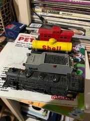 HO SCALE SHELL TRAIN SET “NON POWERED” ENG,TENDER,TANK AND CABOOSE CARS DIECAST