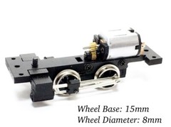 N/HOn30/HOe/009 0-4-0 Steam Locomotive Power Drive Chassis 15mm/8mm H0e Engine