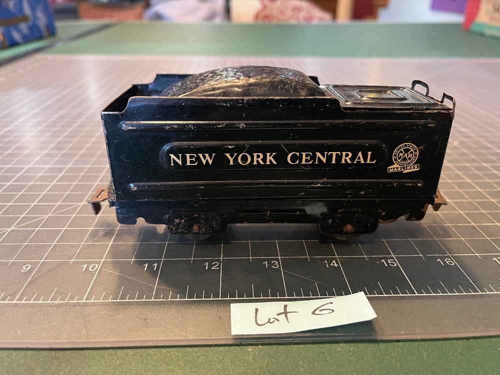 Marx Train MARLINES METAL 951 NYC Wegde TENDER w/Off-White Yellow Letters LOT G