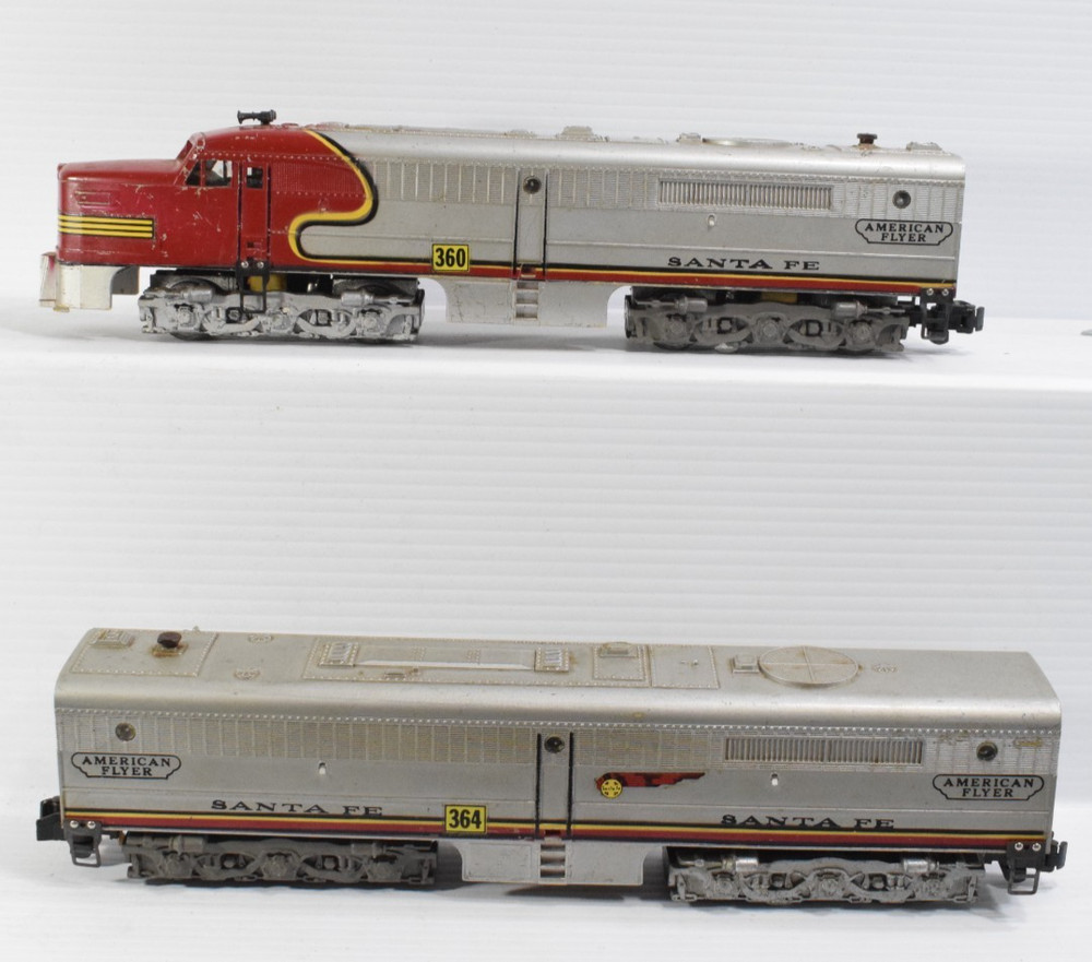 AMERICAN FLYER 360 DIESEL LOCOMOTIVE TESTED RUNS S GAUGE 1:64 DUMMY 364 PAIR