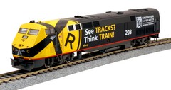 KATO 37-6119LS HO GE P42 Diesel Loco, Operation Lifesaver Amtrak #203 ESU LS5
