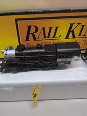 O Gauge MTH Rail King Santa Fe 2-8-0 Locomotive & Tender 30-4119E-0 Loco-Sound
