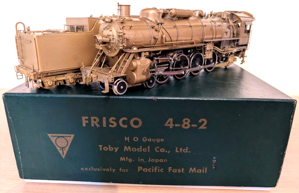 L@@K! *RARE PFM TOBY BRASS FRISCO 4-8-2 STEAM LOCO HO *RUNS G@@D *SUPER NICE!