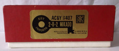 HO Key Imports brass AC&Y 2-8-2 Mikado steam engine in orig box (lot BB457)