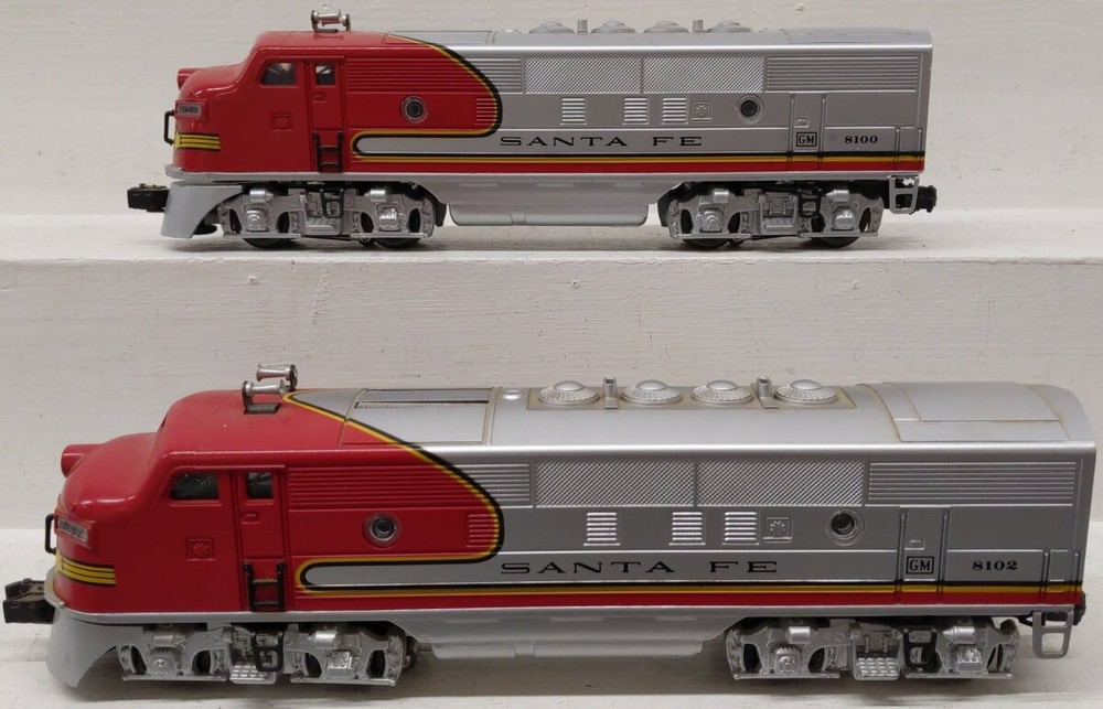 Lionel 6-11711 O Santa Fe F-3 AA Diesel Locomotive Set #8100/8102 with RS EX