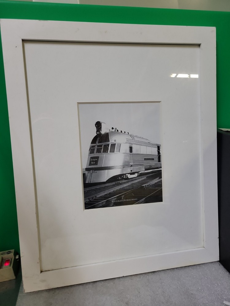 FRAMED Burlington Pioneer Zephyr Restoration Hardware | 19×23″ Glass Frame