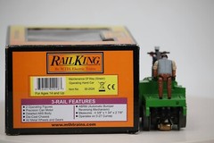 MTH 30-2526 Operating Hand Car Maintenance Of Way Green O Gauge 1:48 Scale LN