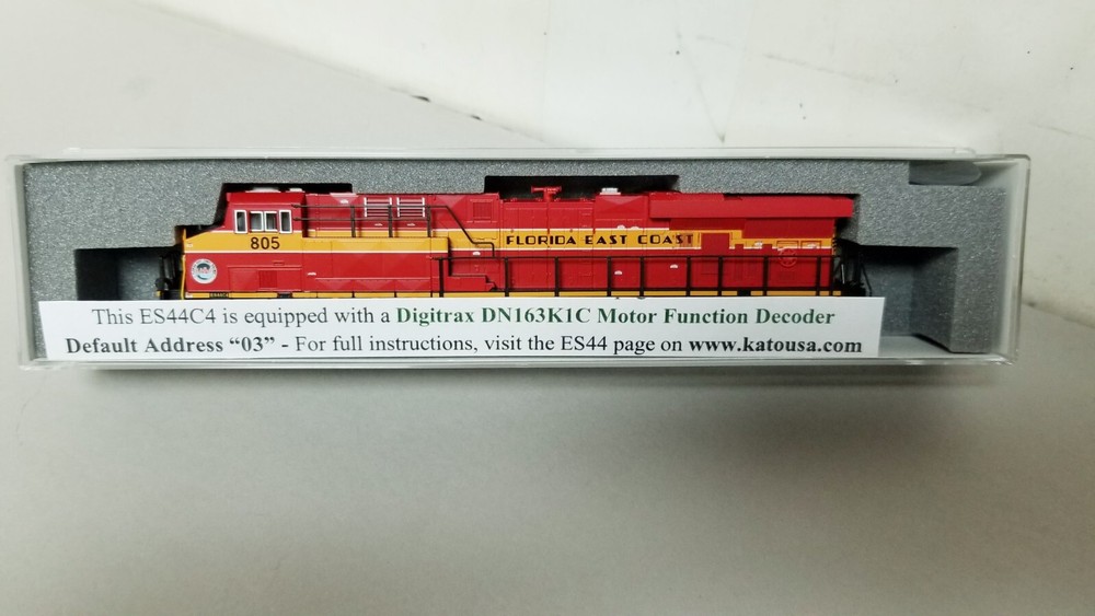 Florida East Coast RR GE Diesel ES44AC #805 KATO 176-8947 Digitrax DCC N Scale