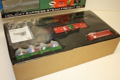 Vintage MTH Rail King 2000 Holiday Express 2-8-0 Steam Freight Train Set NEW