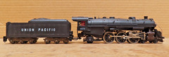 Tyco Pacific Union Pacific Lighted 212D:2800 Steam Loco Vintage Redbox RUNS!