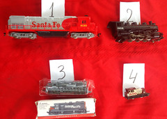 Select HO Bachmann Locomotive: Santa Fe 8130, NY 51320, SP 9725, Switcher SOO 25
