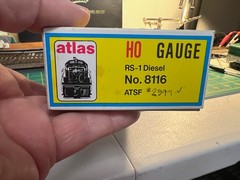 Atlas/Kato HO Scale 8116 ATSF 2399 RS-1 Diesel Switcher Loco Santa Fe NOS