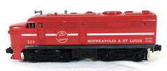 Lionel No. 229 Minneapolis & St. Louis Alco “A” Diesel Locomotive, Red
