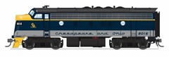 Broadway HO 9660 EMD F3A, C&O 8016, Restored Blue/Gray/Yellow for SBVR, Paragon4