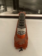 Vintage HO scale Western Maryland 7549 Train Locomotive WM White Orange & Black