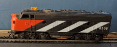 HO Scale Canadian National F7 Diesel Locomotive no 6536