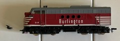 VINTAGE HO Scale ATT Burlington 549 HO Diesel Locomotive Dummy Engine Yugoslavia