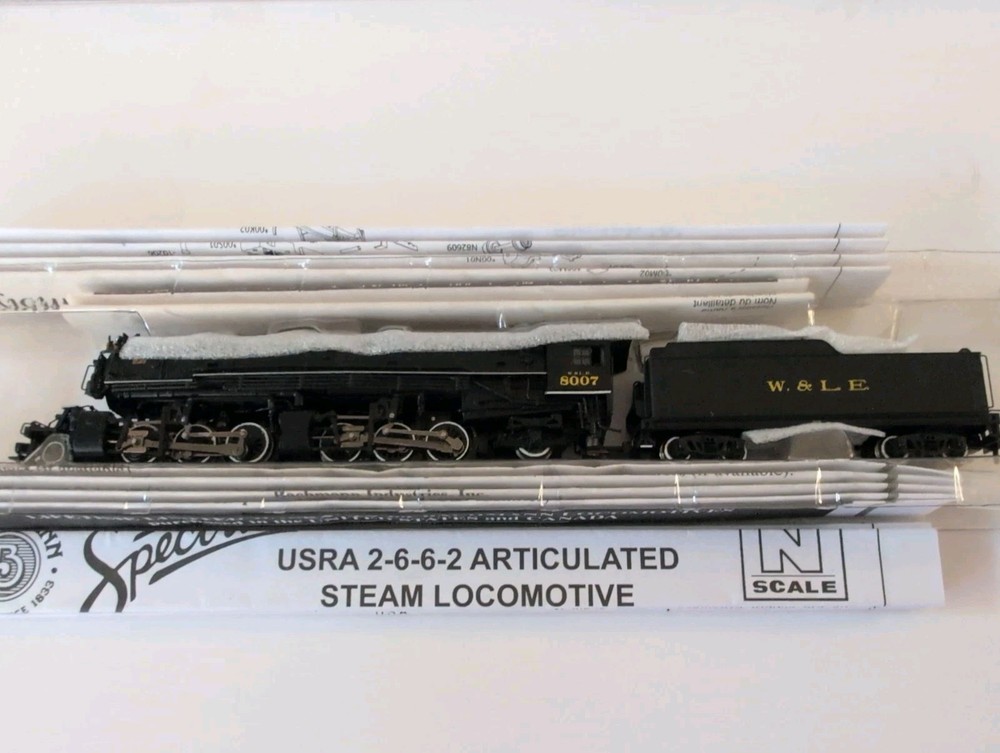 N Scale Bachmann Spectrum 82657 Wheeling & Lake Erie Steam Loco USRA 2-6-6-2 NIB