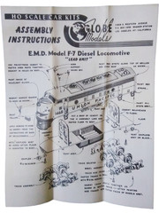 Vintage Globe Models HO Scale EMD F7 Diesel Streamliner Kit Silver B89 Boxed
