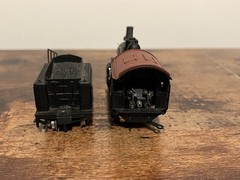 RIVAROSSI ITALY RSO C.&N.W.R. HO COAL Engine LOCOMOTIVE & COAL TRAILER Untested