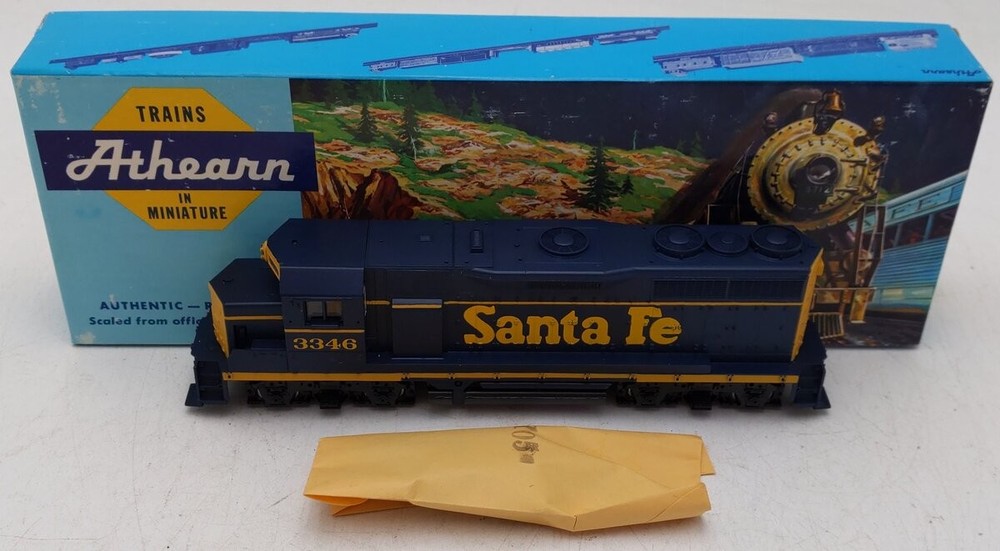 Athearn 4205 HO Scale Santa Fe GP35 Powered Diesel Locomotive #3346 EX/Box