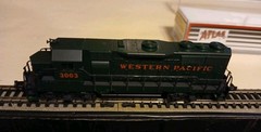 N-scale engine/loco 3003 custom decorated WESTERN PACIFIC EMD GP35 one-of-a-kin