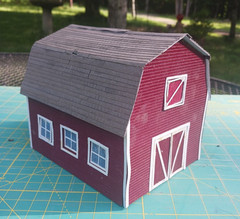 O SCALE Micro Scale Models Tractor Shed &Tool Shed & Outhouse (3) Assembled