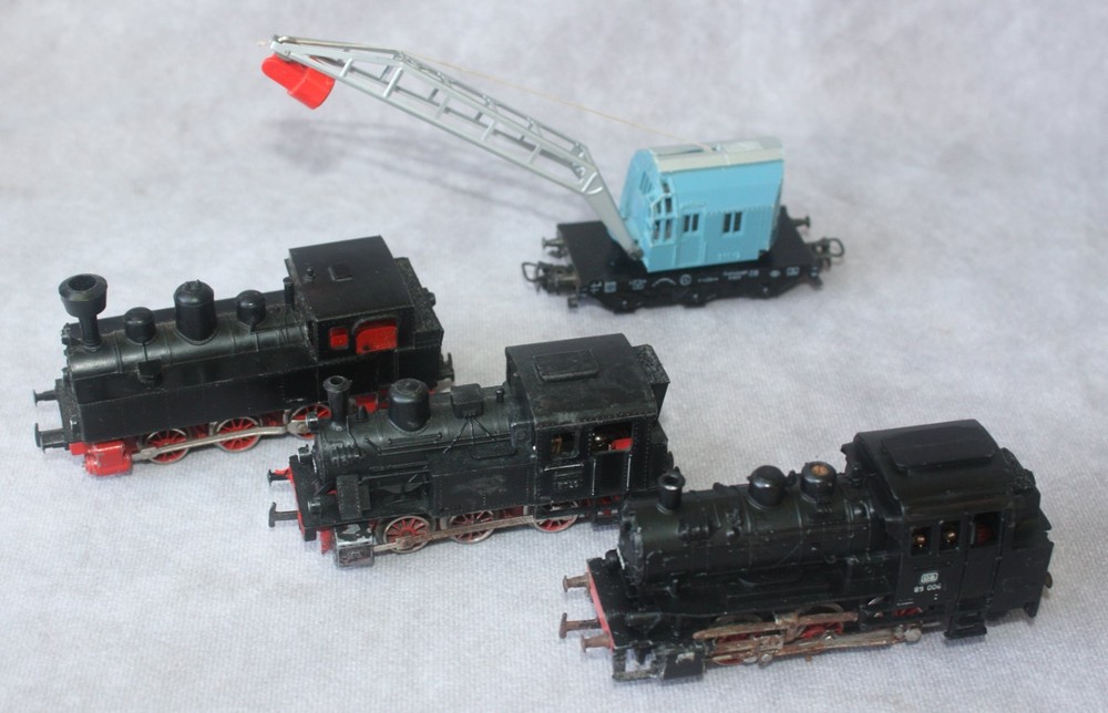 Marklin HO Locomotives DB89 006, 3029 KLVM 3090 & kranwagen 6804 Crane
