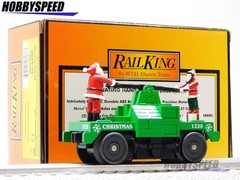 MTH RAILKING CHRISTMAS OPERATING HAND CAR O GAUGE santa gandy dancer 30-5256 NEW