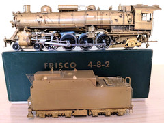 L@@K! *RARE PFM TOBY BRASS FRISCO 4-8-2 STEAM LOCO HO *RUNS G@@D *SUPER NICE!