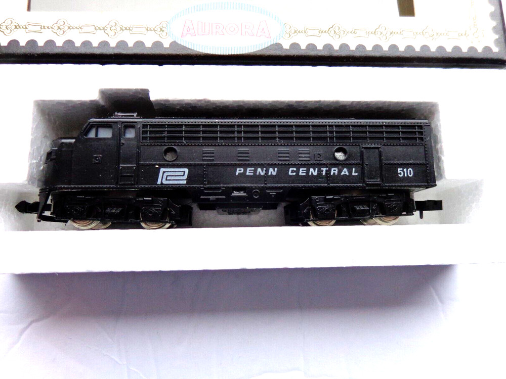 Aurora Postage Stamp Train N Scale #4859 Penn. Central F9-A Diesel Loco. NEW