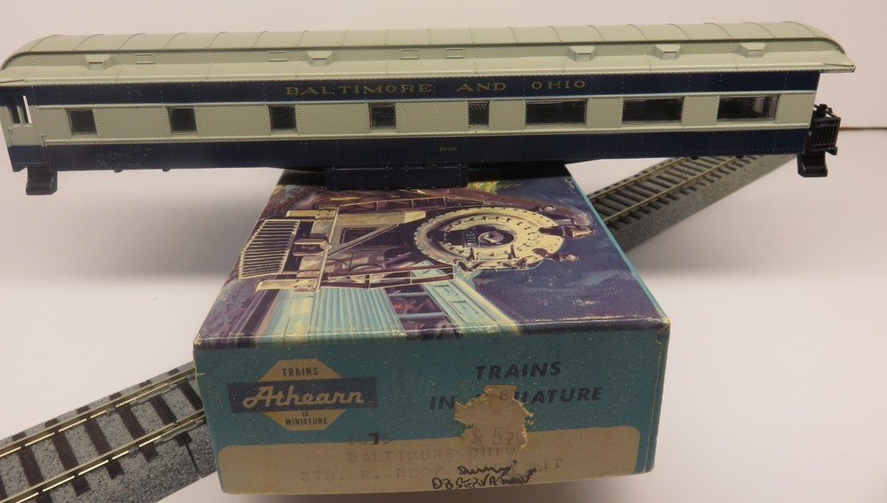 Athearn HO B&O Heavyweight Observation Car Body Shell and Underframe only