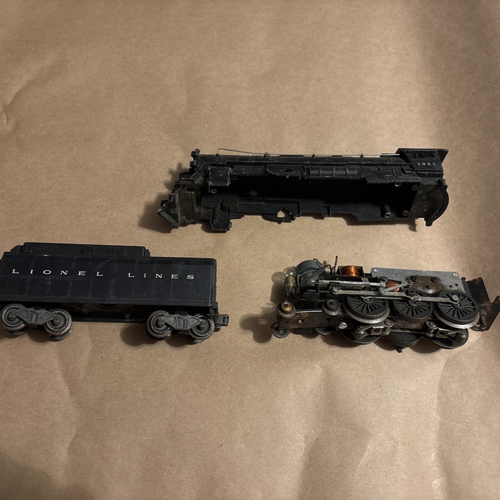 Lionel 2055 Vintage 1952 Post War 2-6-4 Steam Engine Locomotive And Tender Parts
