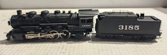 United Scale Models HO Scale Brass 2-8-2 MIKADO Steam Locomotive S.F #3185