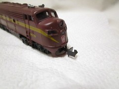 BACHMANN HONG KONG N SCALE PENNSYLVANIA RR #9710 DIESEL ENGINE RUNS
